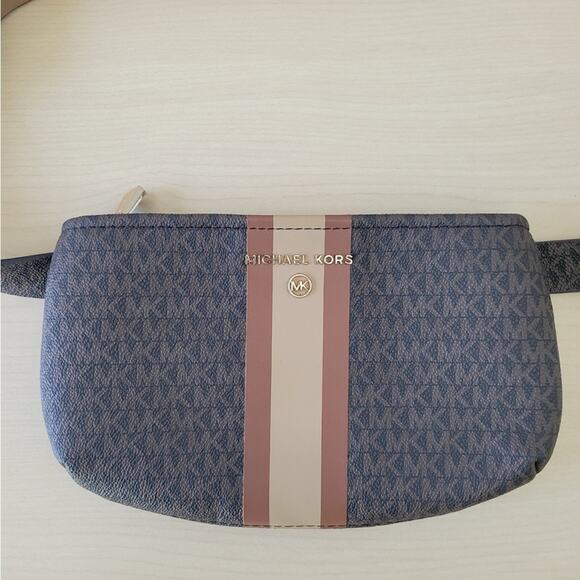 Michael Kors Blue and Brown Belt Bag - Picture 1 of 6